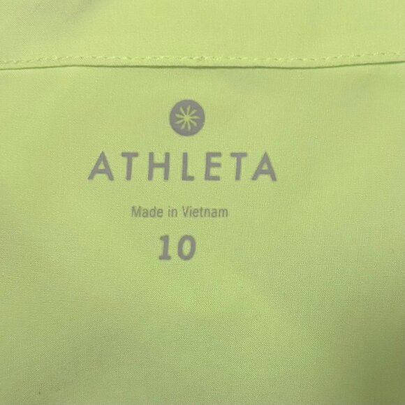 Athleta Womens Astra Dress Size 10 Neon Green Sleeveless Lightweight Casual - Picture 6 of 7